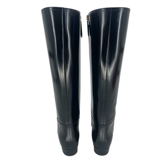 Gucci Interlocking GG Chain Patent Leather Knee Boots - Picture 10 of 16
